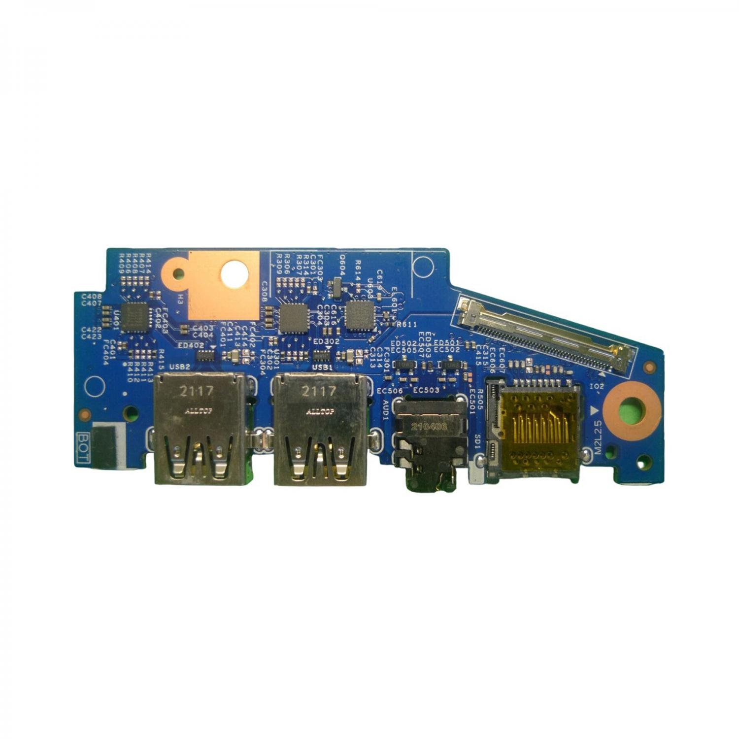 Dell Latitude 3320 OEM IO Daughter Circuit Board with USB / Power Button / Audio / SD Card Reader P/N 4550NB020001, CDR9Y 